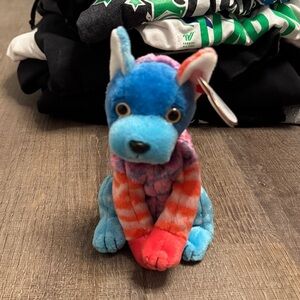 Ty Blue and Pink Stuffed Dog Toy